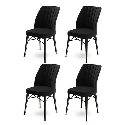 Súprava jedálenských stoličiek Flex Black, 4 ks