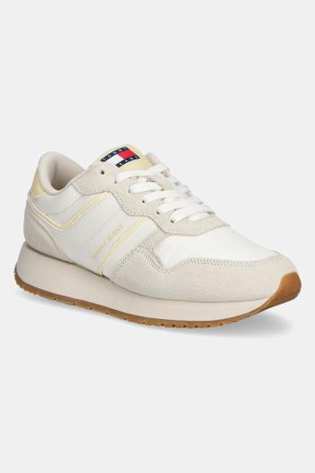 Tenisky Tommy Jeans EVA RUNNER LIGHT dámske, béžová farba, EN0EN02741