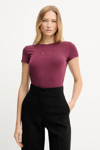 Tričko Armani Exchange dámske, bordová farba, XW001458 AF16294