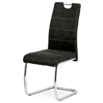 Jedálenská stolička Autronic 44x98 cm čierna látka HC-483 BK3