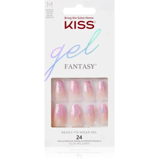 KISS Gel Fantasy Ready to Wear Gel umelé nechty Winter Sparks 24 ks
