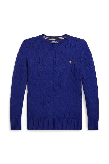 Bavlnený sveter Polo Ralph Lauren modrá farba, 323702674080