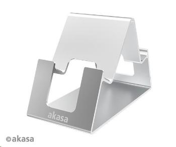 AKASA stojan Aries Pico, hliníkový stojan pre mobil a tablet, strieborná