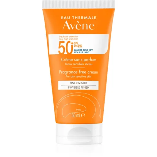 Avène Sun Fragrance-Free Cream opaľovací krém bez parfumácie SPF 50+ 50 ml