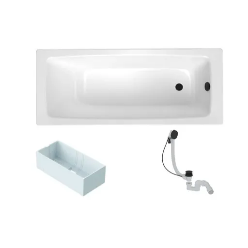 Obdĺžniková vaňa SAT Feel 160x70 cm smaltovaná oceľ ľavá aj pravá SATBVFEEL1604