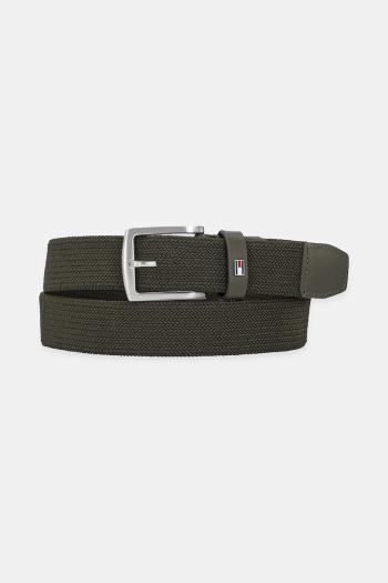 Opasok Tommy Hilfiger pánsky, zelená farba, AM0AM13354