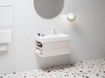 Skrinka pod umývadlo bez umývadla Ravak Lite 80 x43x45 cm alabaster pink X000001878