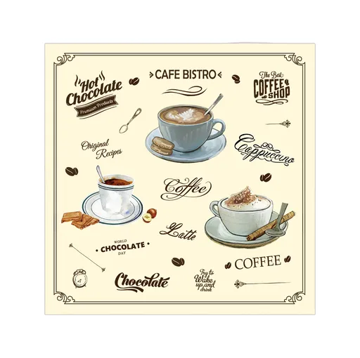 PROCOS 3-VRSTVOVÉ KAVIARENSKÉ BISTRO OBRÚSKY 33X33CM