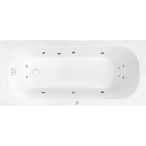 Masážna vaňa SIKO Mika 180x80 cm BASIC akrylát ľavá SIKOHMBMIKA180L