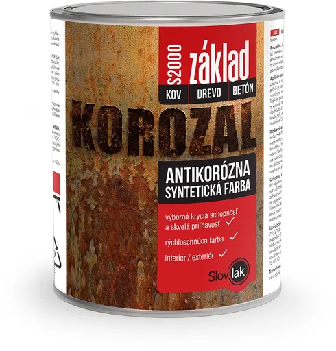 KOROZAL S 2000 - Základná antikorózna farba 1 kg 0100 - biela
