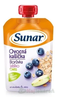 Sunar Ovocná kašička čučoriedka jablko ovos 120 g