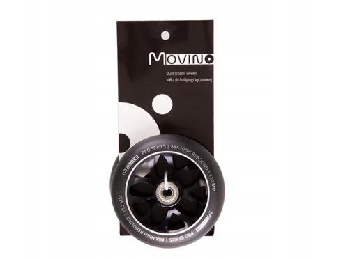 Náhradné kolieska na freestyle kolobežku 110mm, hliník, 2 ks, Čierno-strieborná