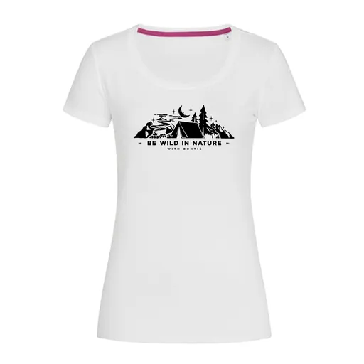 Bontis Dámske tričko BE WILD IN NATURE - Biela | 2XL