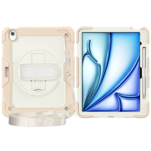 SOLID 360 Odolný obal pre Apple iPad Air 13 2025 / Air 13 2024 béžový-ružový