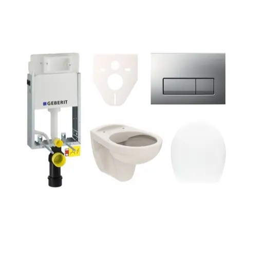 Cenovo zvýhodnený závesný WC set Geberit na zamurovanie + WC S-Line SIKOGE1U8