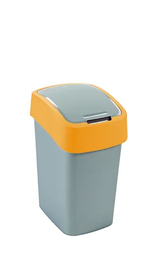 CURVER - Smetný kôš 25L šedý s oranžovým okrajom, umelá hmota