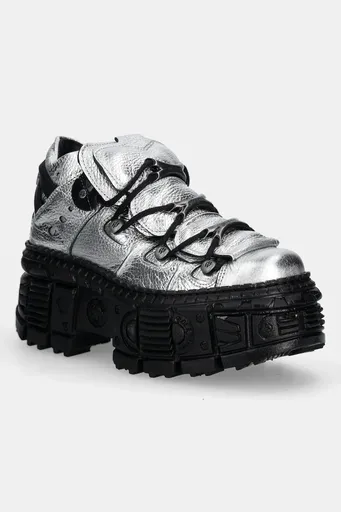 Kožená obuv New Rock Floater Plata, Tank Casco Negro Sin