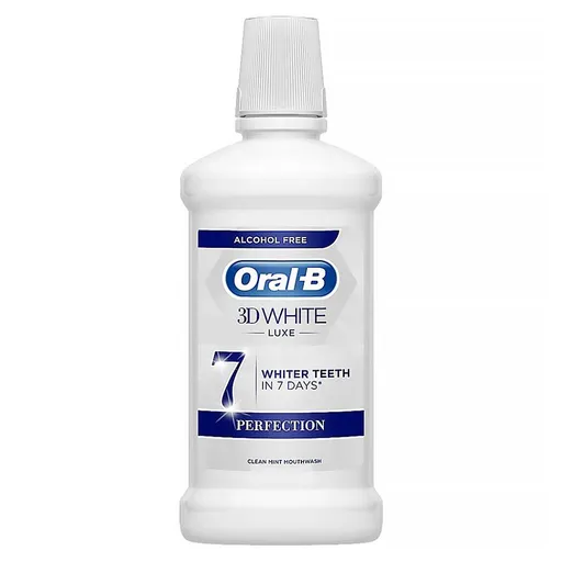 ORAL-B 3D White Luxe Perfection Ústna Voda bez alkoholu 500 ml