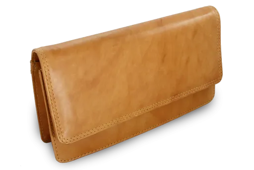 Svetlo hnedá kožená listová kabelka s popruhom 214-7071-05