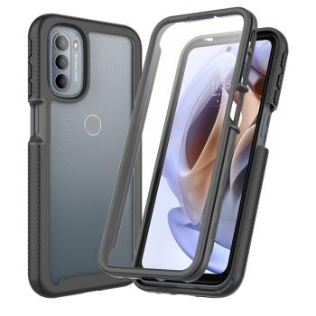 DUAL Obojstranný kryt s fóliou Motorola Moto G71 5G čierny