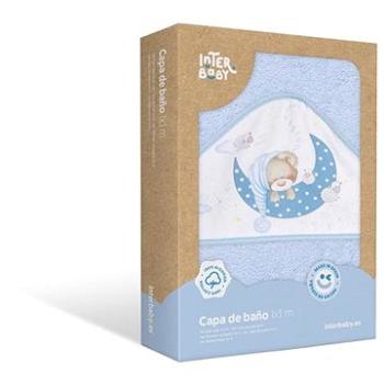 INTERBABY osuška froté medvedík spí, modrá (8435440391692)