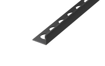 Lišta ukončovací "L" Eviso black mat, nerez komaxit, dĺžka 270 cm, výška hrany 10,5 mm, FILB0001