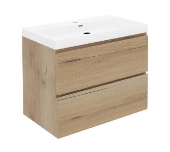 Kúpeľňová skrinka s umývadlom SAT B-Way 59x50x45 cm dub mat BWAY260OAKU4