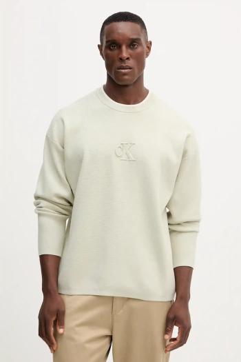 Sveter Calvin Klein Jeans zelená farba, ľahký, LV04RD300G