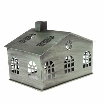 Suport de lumânări din metal Rustik House, 16 x 12x 10 cm