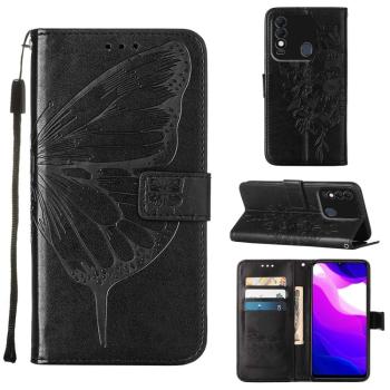 ART Peňaženkový kryt Tecno Spark 8 BUTTERFLY čierny