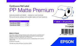 Epson 7113426 PP Matte, pre ColorWorks, 51mmx29m, polypropylén, biele samolepiace etikety