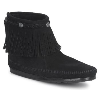 Minnetonka  HI TOP BACK ZIP BOOT  Polokozačky Čierna