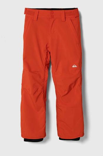 Detské lyžiarske nohavice Quiksilver ESTATE YTH PT SNPT oranžová farba