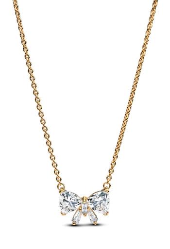 Pandora Pozlátený náhrdelník Trblietavá mašlička Shine Timeless 363508C01-45