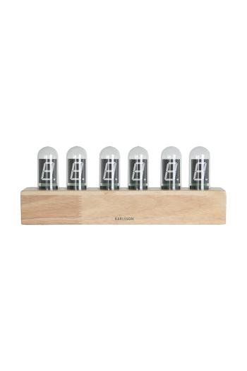 Stolové hodiny Karlsson Cathode 28 x 7,5 x 11 cm hnedá farba