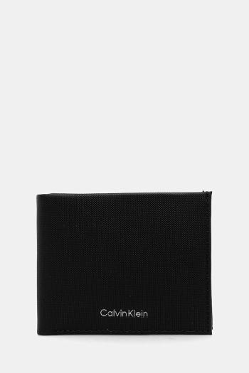 Kožená peňaženka Calvin Klein čierna farba, LV04D1043G