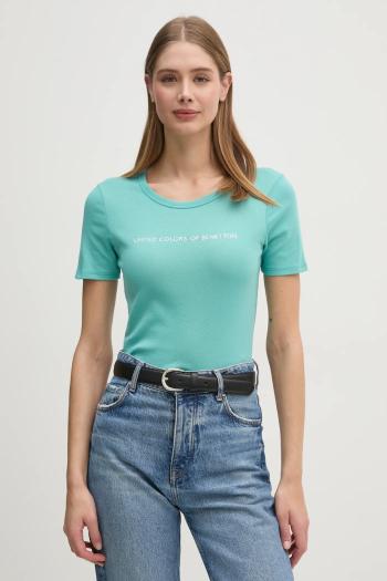 Bavlnené tričko United Colors of Benetton dámske, červená farba, 3GA2E16A2