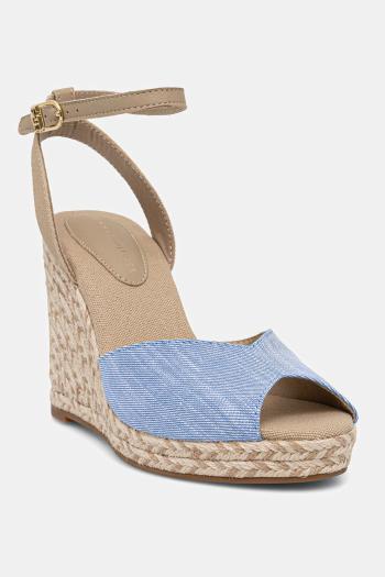 Sandále Tommy Hilfiger CHAMBRAY HIGH WEDGE ESPADRILLE FW0FW08588