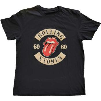 The Rolling Stones tričko Sixty Biker Tongue Čierna XL