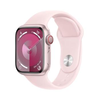 APPLE WATCH SERIES 9 GPS + CELLULAR 41MM PINK ALUMINIUM CASE WITH LIGHT PINK SPORTBAND-M/L,MRJ03QC/A