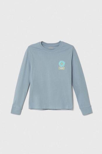 Detská bavlnená košeľa s dlhým rukávom Vans DUAL BLOOM LS BFF