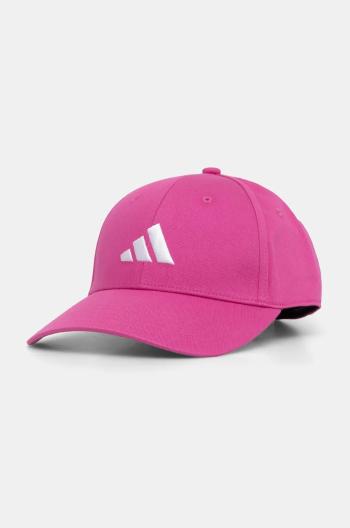 Bavlnená šiltovka adidas BB CAP COT NL ružová farba, s nášivkou, JP0399