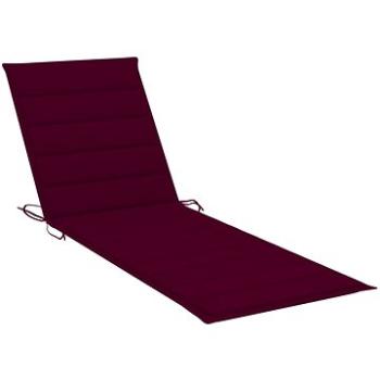 Poduška na záhradné ležadlo vínová 200 x 60 x 4 cm textil (314212)
