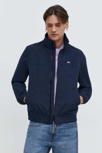 Bunda Tommy Jeans pánska, tmavomodrá farba, prechodná, DM0DM15382
