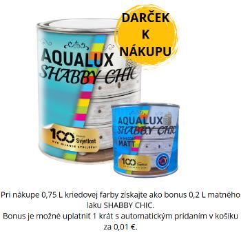 AQUALUX SHABBY CHIC - Kriedová farba na drevo malahit green (malahit zelená), 0,75 L
