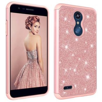 Glitter Powder Ochranný Gumený Obal LG K30 staroružový