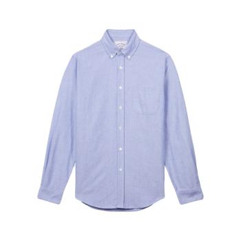 Portuguese Flannel  Brushed Oxford Shirt - Blue  Košele s dlhým rukávom Modrá