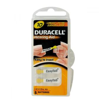 Batérie do audiofóny Duracell DA10P6 Easy Tab 6ks