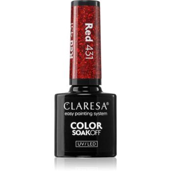 Claresa SoakOff UV/LED Color Warm Feelings gélový lak na nechty odtieň RED 431 5 g