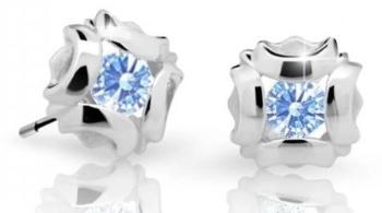Cutie Jewellery Slušivé detské náušnice z bieleho zlata C2216-30-X-2 svetlo modrá